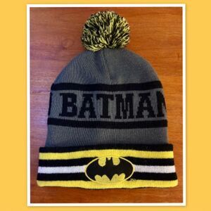 Batman Pom Cuff Beanie Winter Hat Adult Unisex